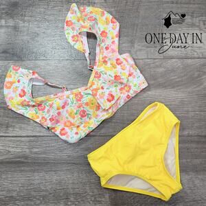 Charmo Ruffle Shoulder Bikini Swimsuit Size 8Y